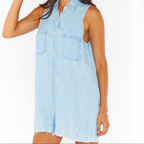 Show Me Your MuMu Dresses & Skirts - Show Me Your MuMu Vicki Shirt Dress Denim